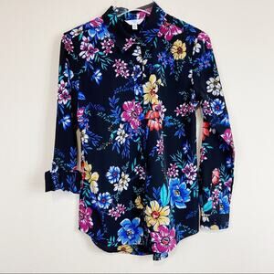 Time And Tru | Floral Button Down Blouse Sz Small